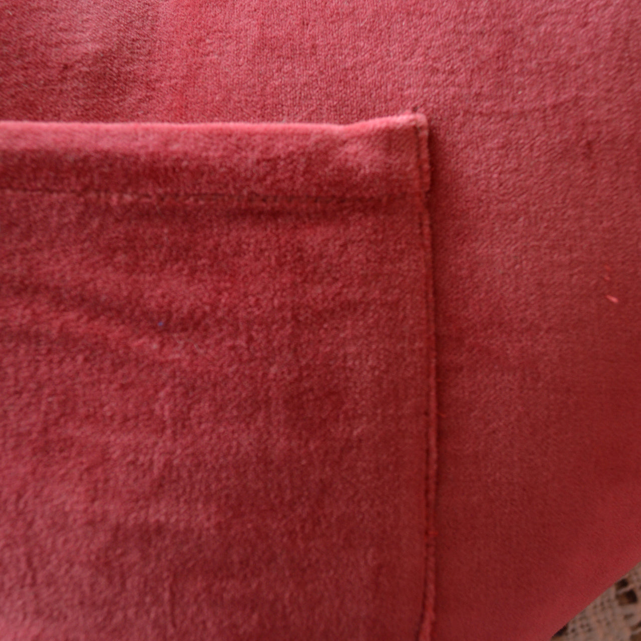 Velvet heart Shaped Cushion with Pocket