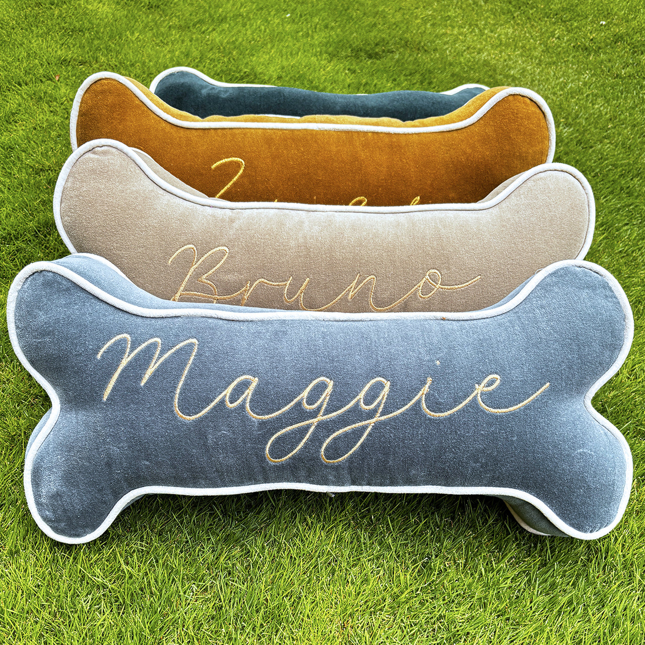 Personalized Dog Bone Shaped- Custom Name Dog Pillow Bone, Customize Gifts for Dogs, Pet Owner Gifts, Gifts for Pets