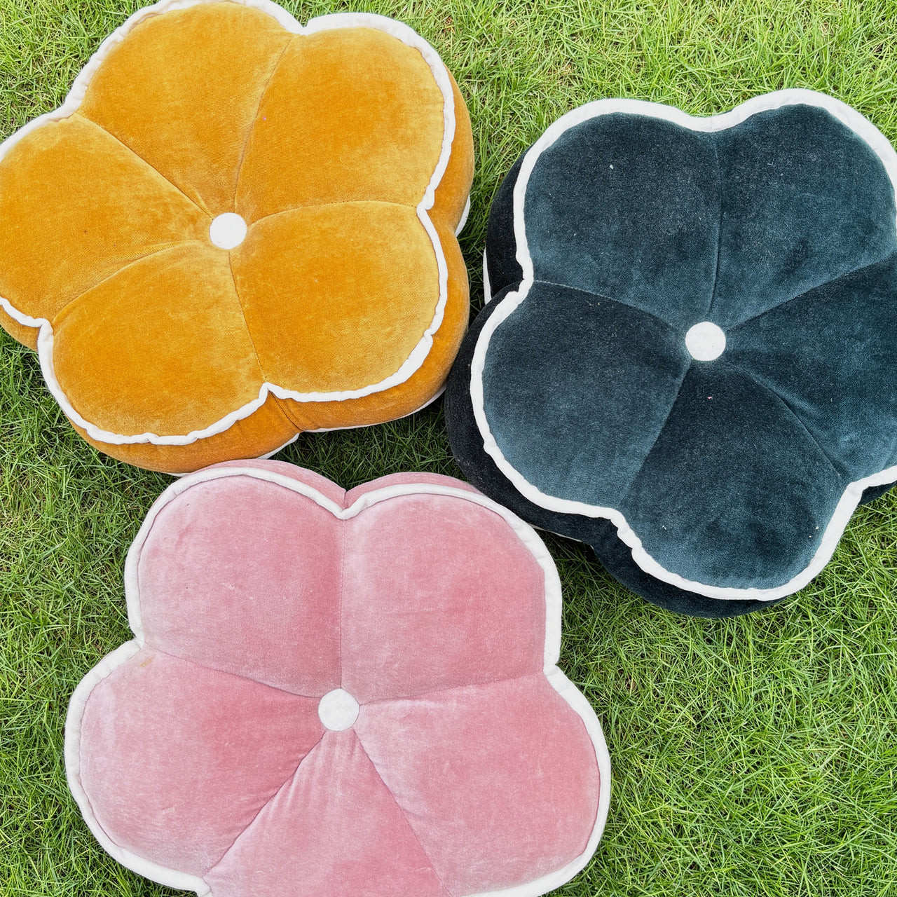 Velvet Flower Shaped Cushion