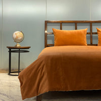 Thumbnail for Luxury Terracotta Velvet Duvet Cover (Set Of 3)