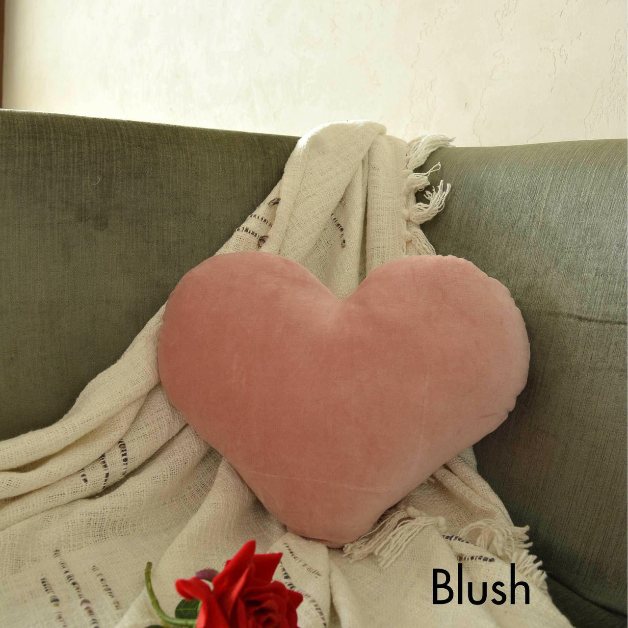 Velvet heart Shaped Cushion