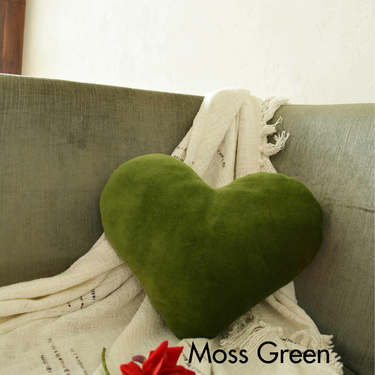 Velvet heart Shaped Cushion