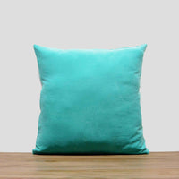 Thumbnail for Aqua Cotton Velvet Cushion Cover