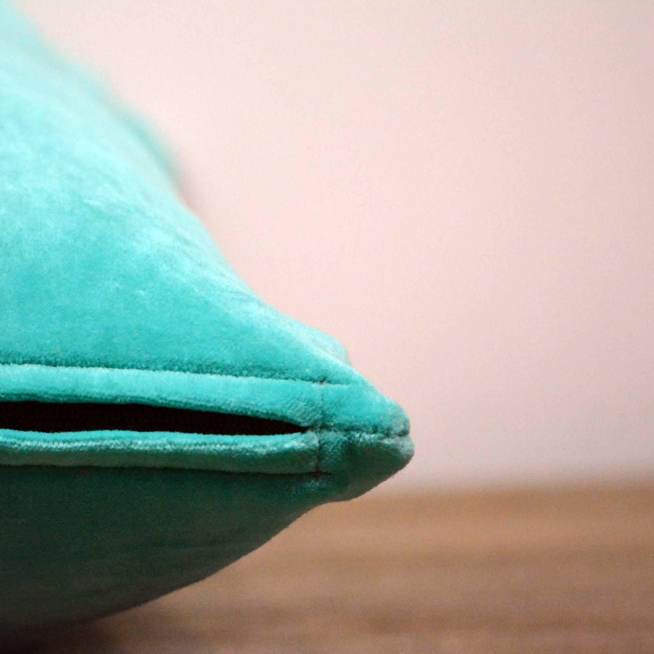 Aqua Cotton Velvet Cushion Cover