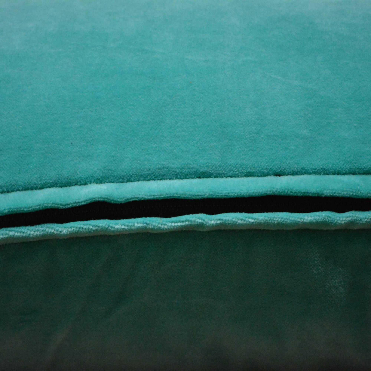 Aqua Cotton Velvet Cushion Cover