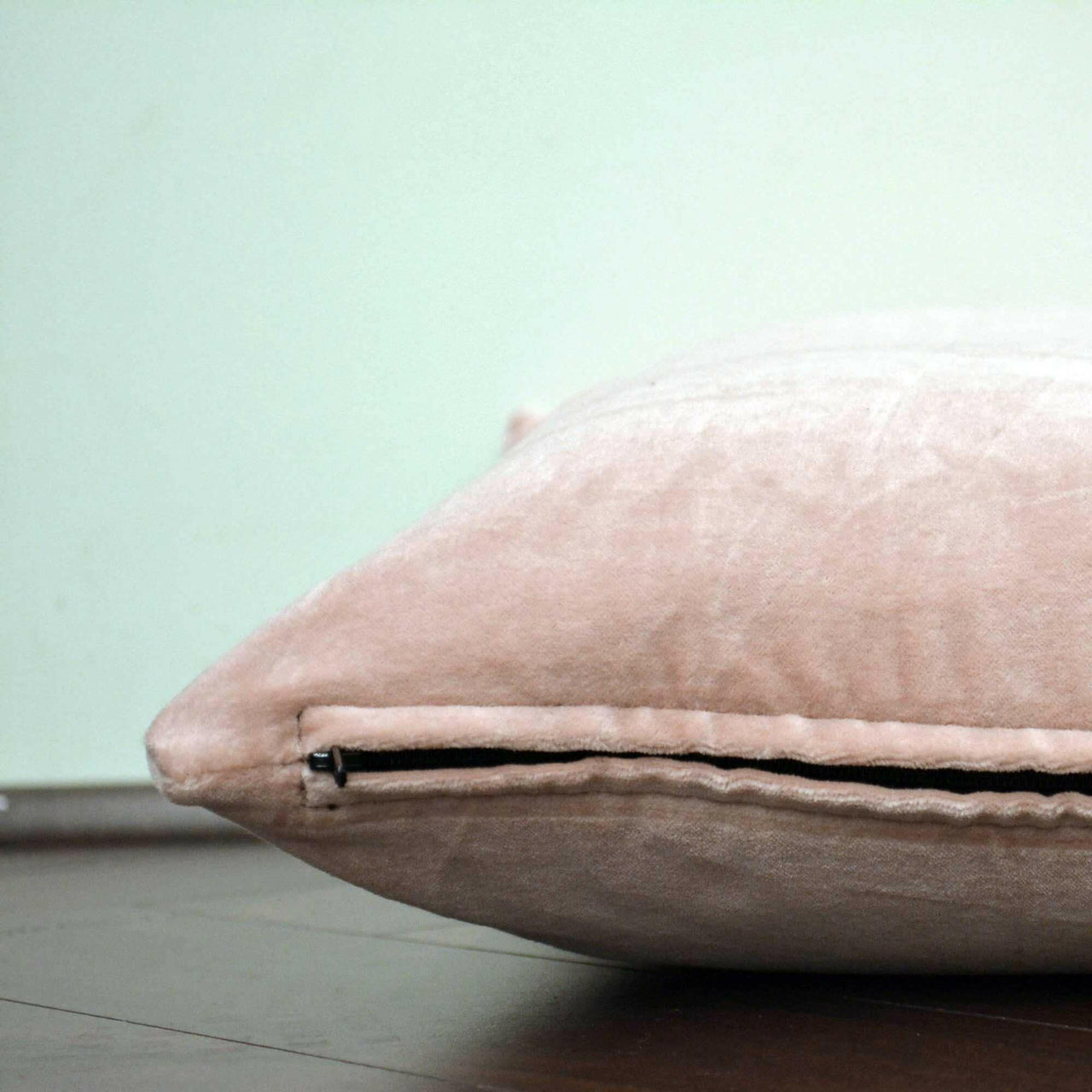 Blush Cotton Velvet Cushion Cover