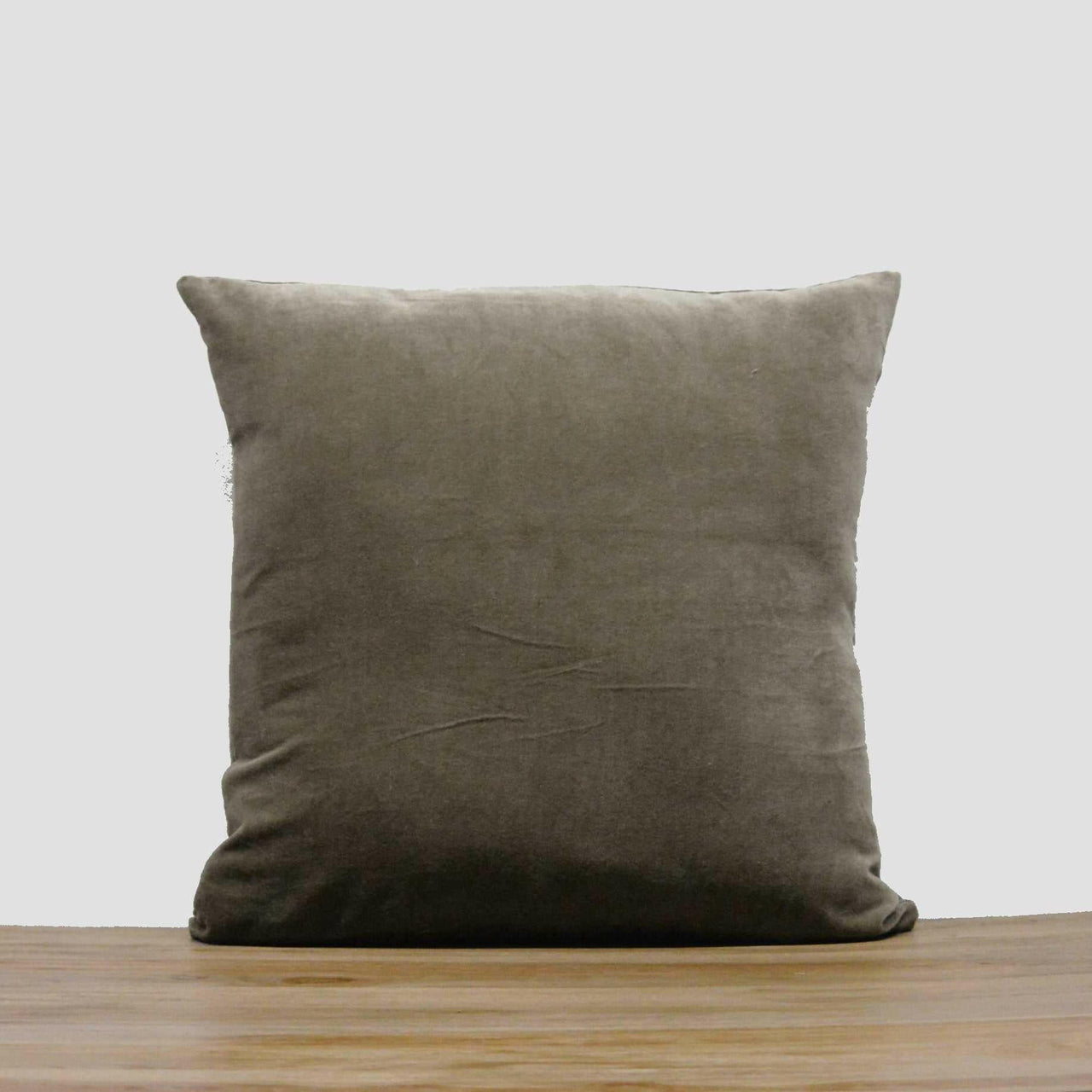 Burnt Peanut Cotton Velvet Cushion Cover