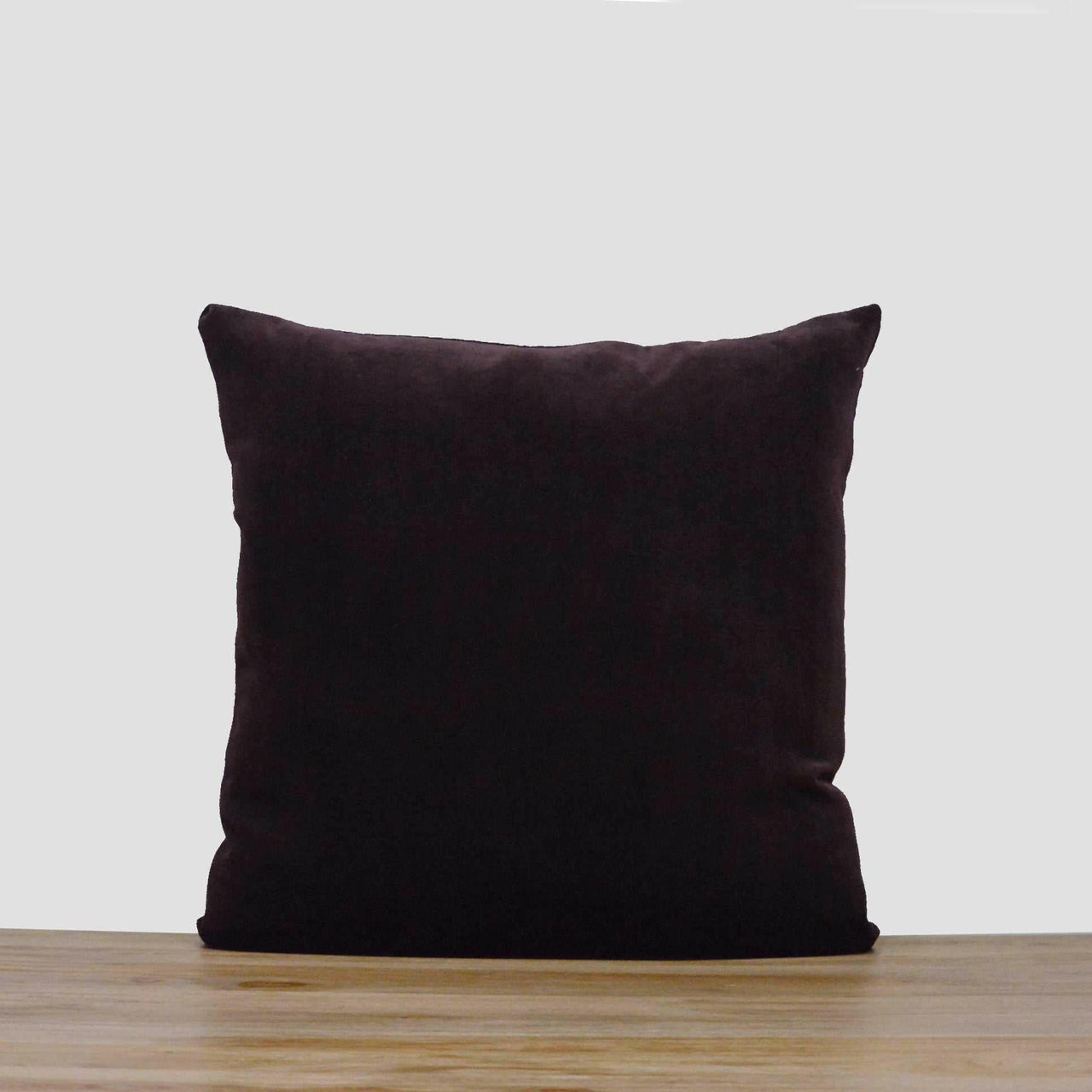 Chocolate Cotton Velvet Cushion Cover