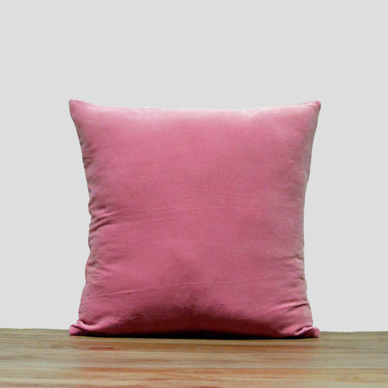 Dark Rose Cotton Velvet Cushion Cover