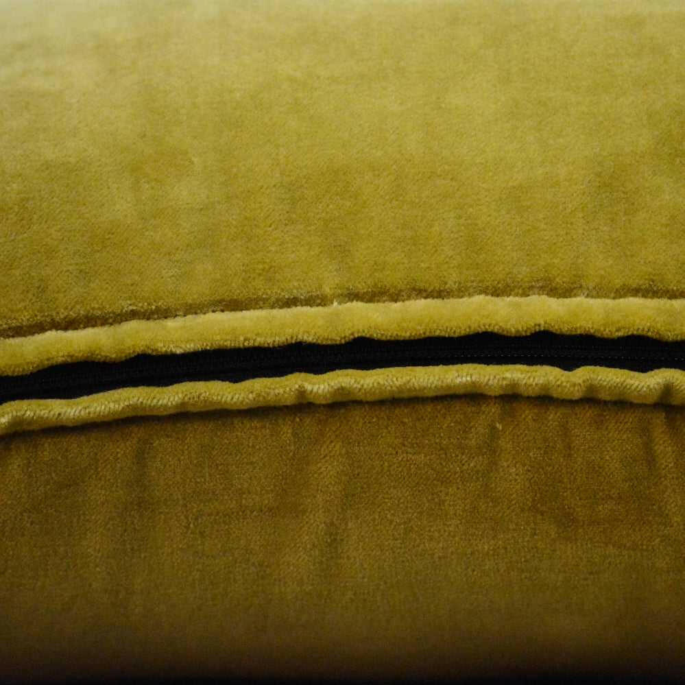 Golden Mustard Cotton Velvet Cushion Cover