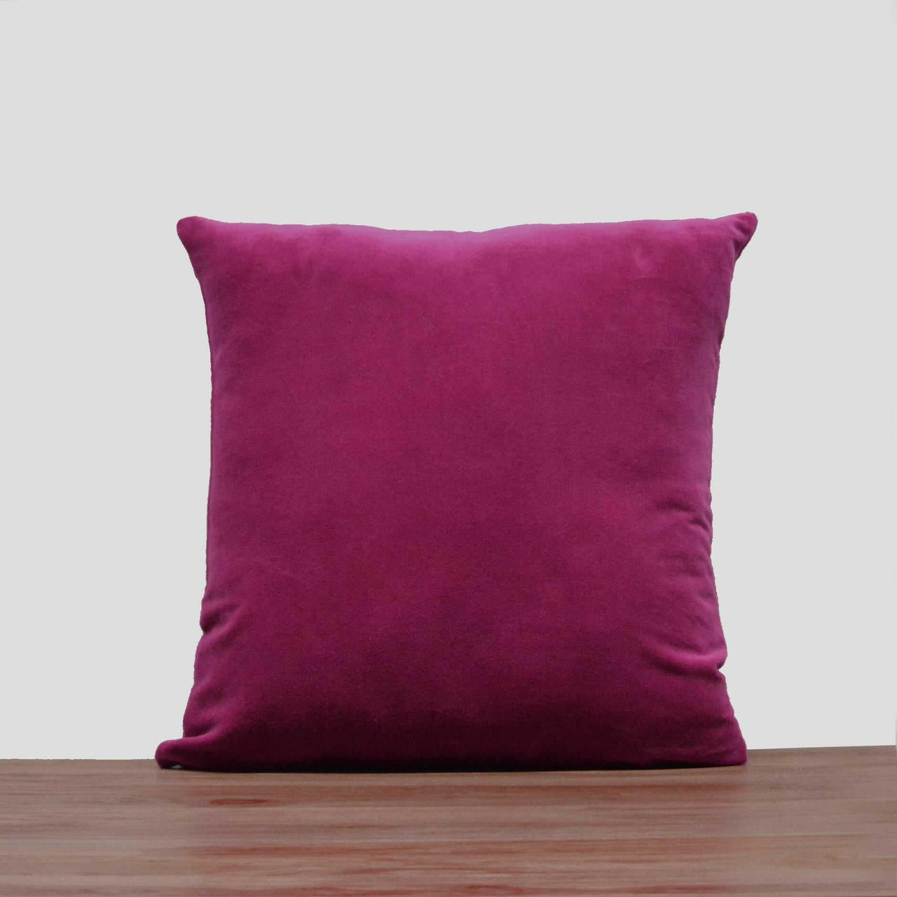 Hot Pink Cotton Velvet Cushion Cover