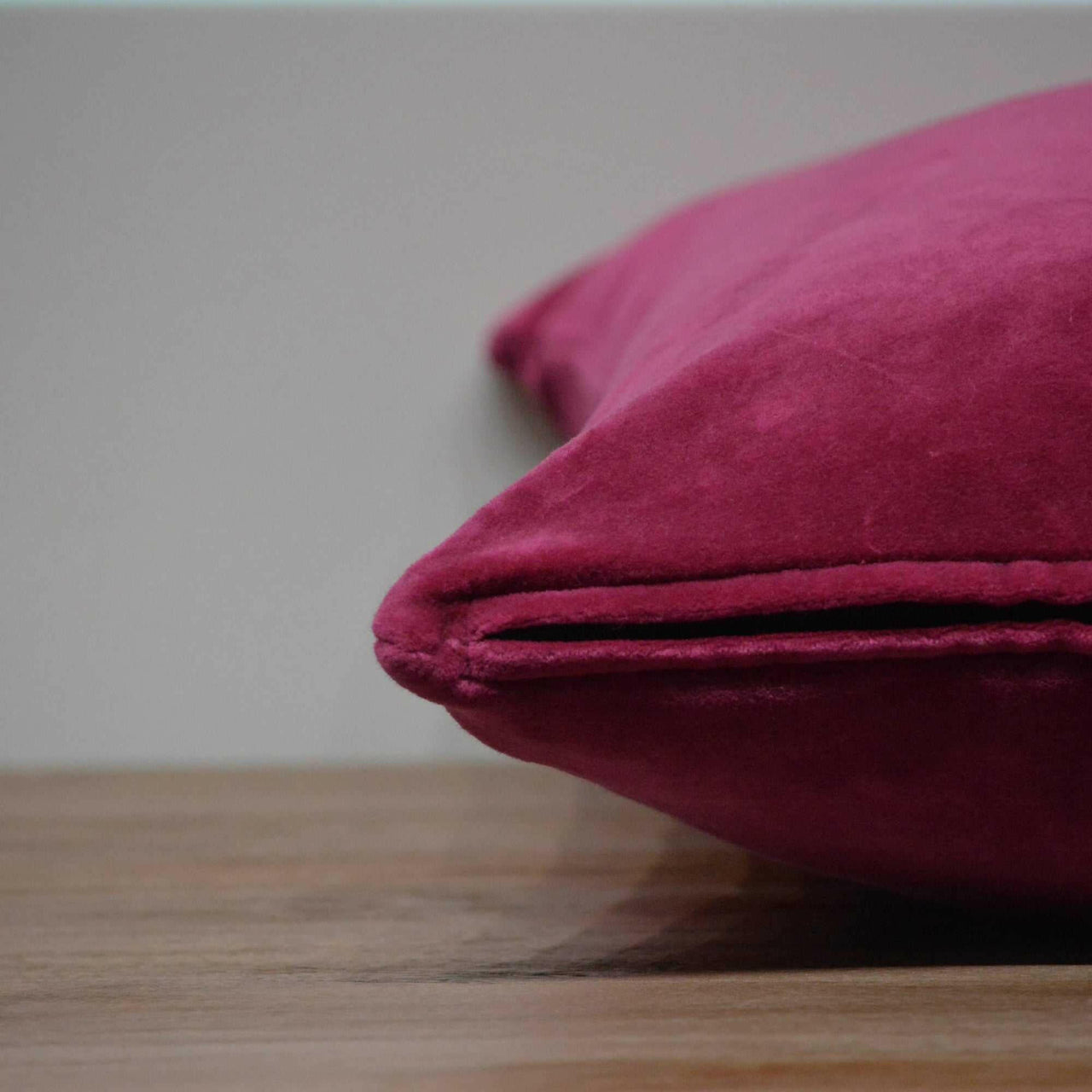 Hot Pink Cotton Velvet Cushion Cover