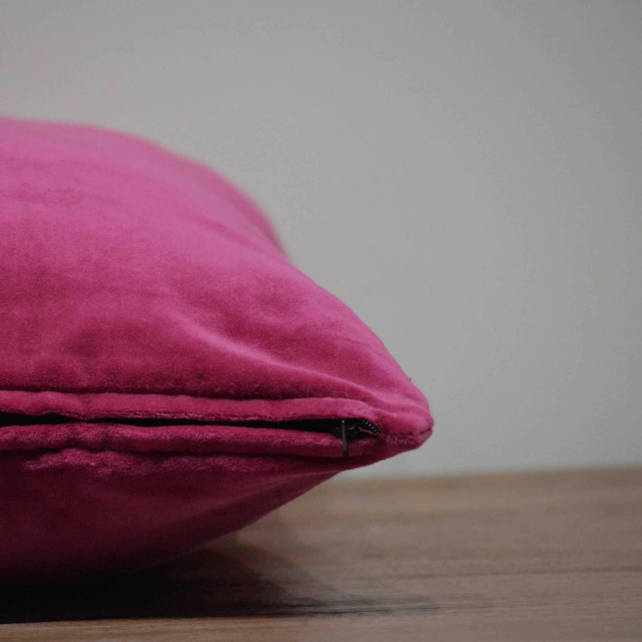 Hot Pink Cotton Velvet Cushion Cover