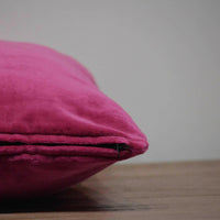 Thumbnail for Hot Pink Cotton Velvet Cushion Cover