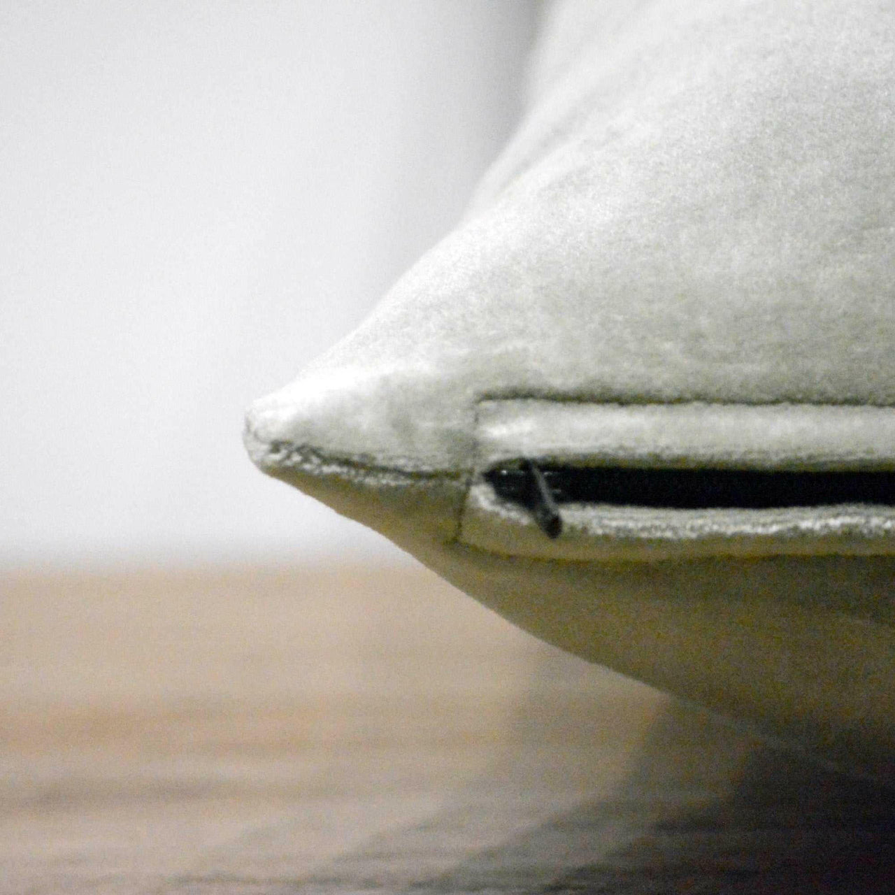 Ice Grey Cotton Velvet Cushion Cover