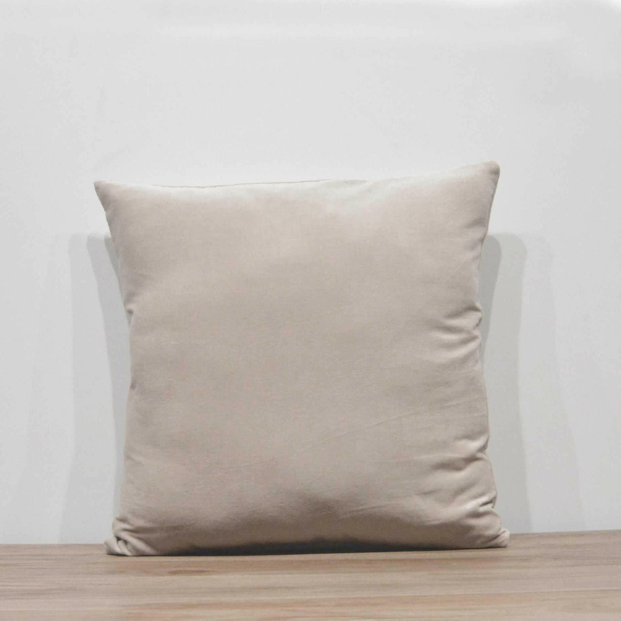 Ivory Cotton Velvet Cushion Cover