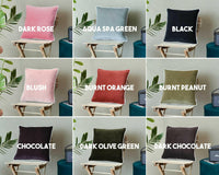 Thumbnail for Jade Green White pippin Cotton Velvet Cushion Cover