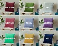 Thumbnail for Jade Green White pippin Cotton Velvet Cushion Cover