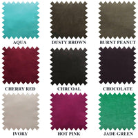 Thumbnail for Dusty pink Cotton Velvet square Chair pad with ties