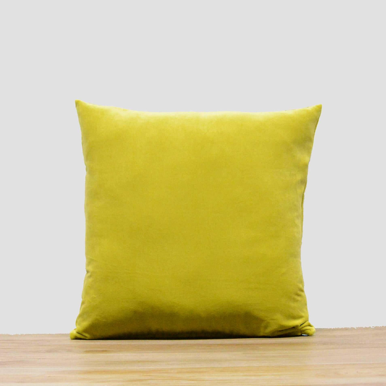 Yellow Cotton Velvet Cushion Cover