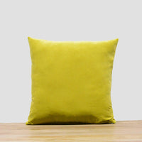 Thumbnail for Yellow Cotton Velvet Cushion Cover