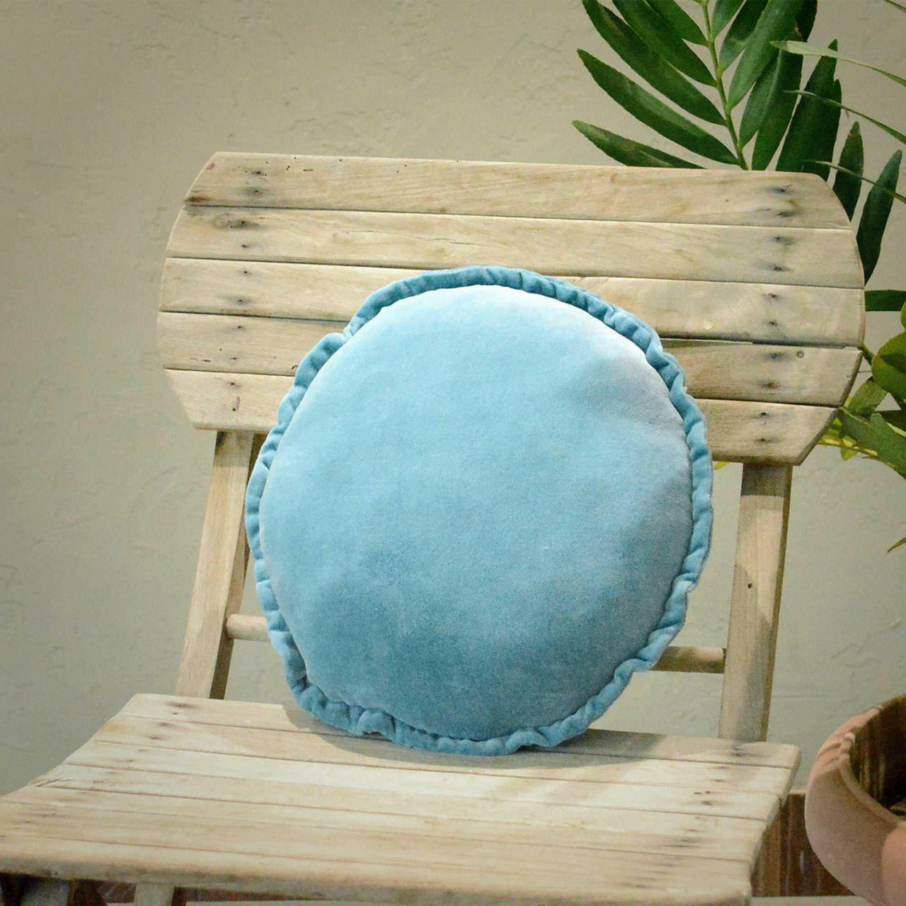 Velvet Round Shaped Cushion