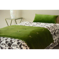 Thumbnail for Moss Green Velvet Bed Runner