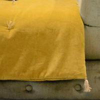 Thumbnail for Luxury Mustard Velvet Bed Runner