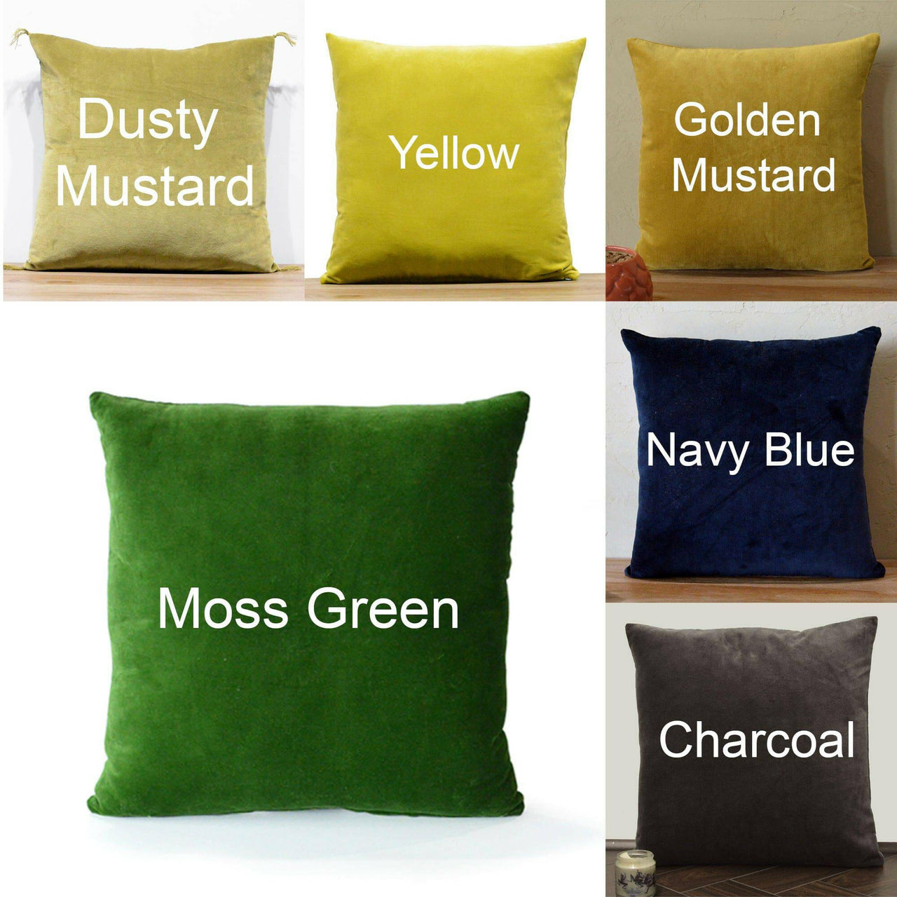 Jade Green Cotton Velvet Cushion Cover