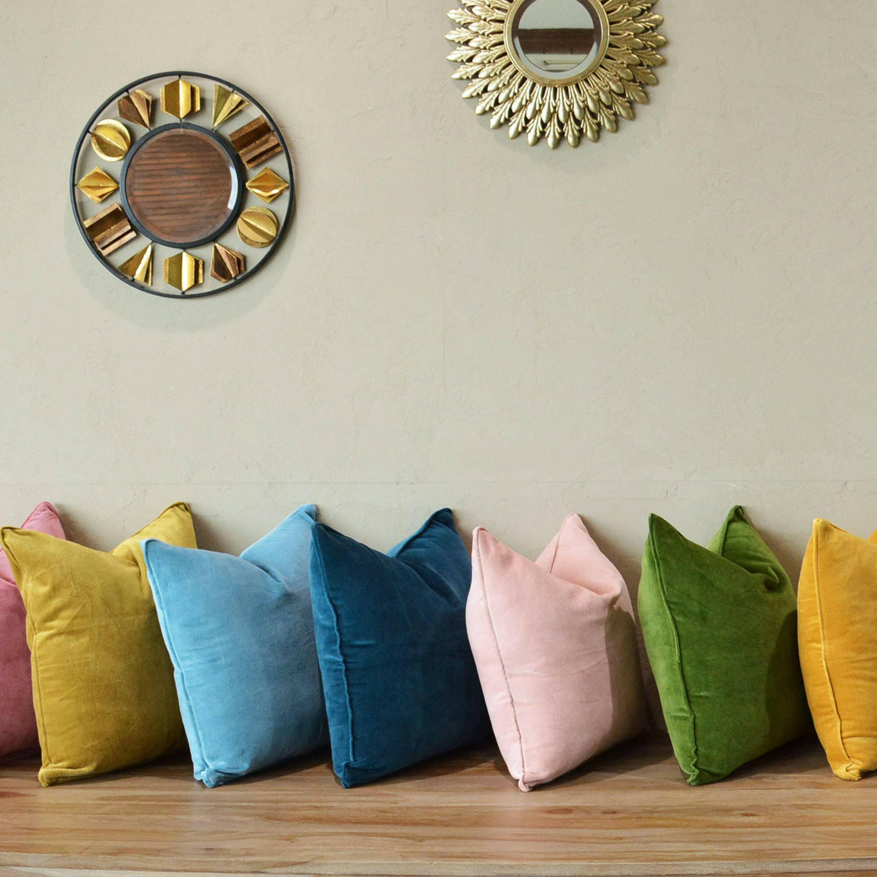 Luxury Cotton Velvet Cushion Cover With pippin