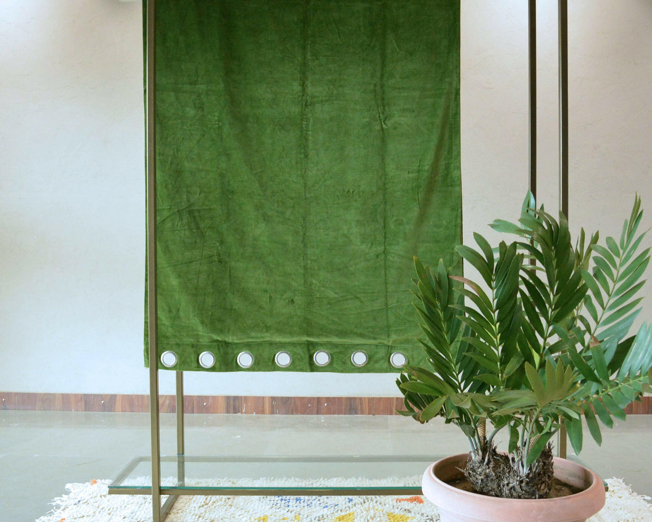 Moss Green Luxury Velvet Curtain