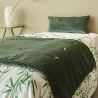 Thumbnail for Luxury  Sage Velvet Bed Runner/throw